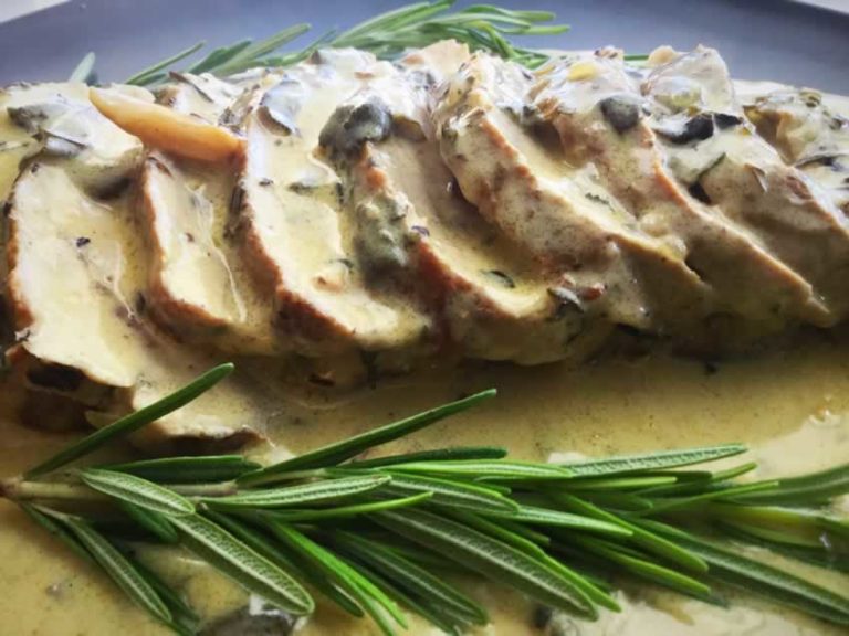 Pork Loin with Wine and Herb Gravy