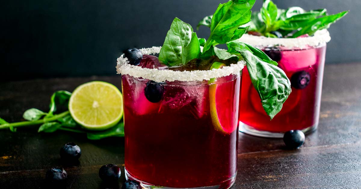 Roasted Blueberry Basil Margaritas Recipe Review by The Hungry