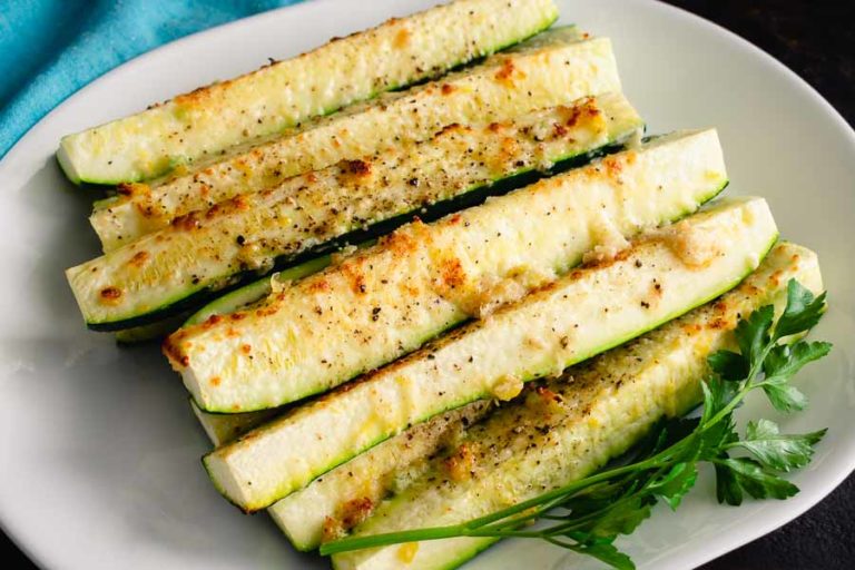 Garlic Lemon and Parmesan Oven Roasted Zucchini