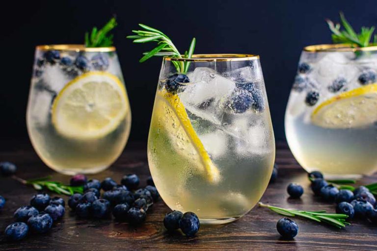 Lemon Blueberry Vodka Spritzer