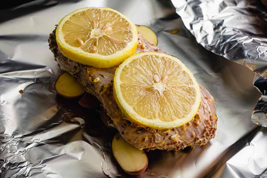 Lemon Chicken And Potatoes In Foil Recipe Review By The Hungry Pinner