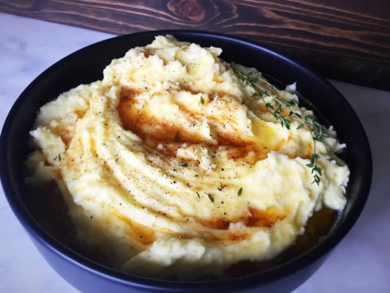 Mashed Potatoes with Thyme Infused Brown Butter