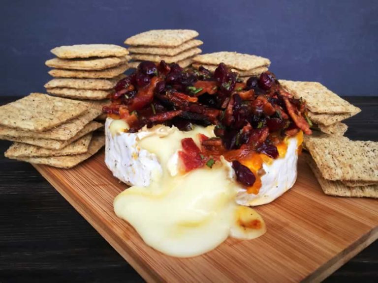 Bacon Cranberry Baked Brie