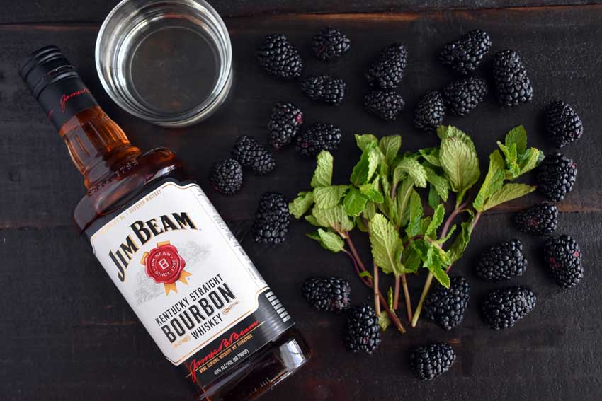 Blackberry Bourbon Smash Ingredients