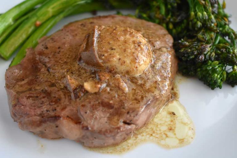 Filet Mignon with Porcini Compound Butter