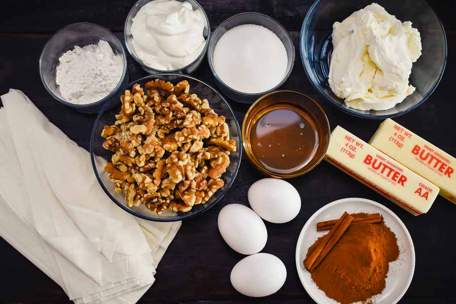 Baklava Cheesecake Ingredients