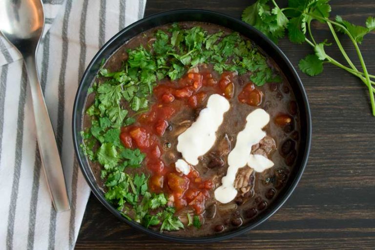 Slow Cooker Pork and Black Bean Soup