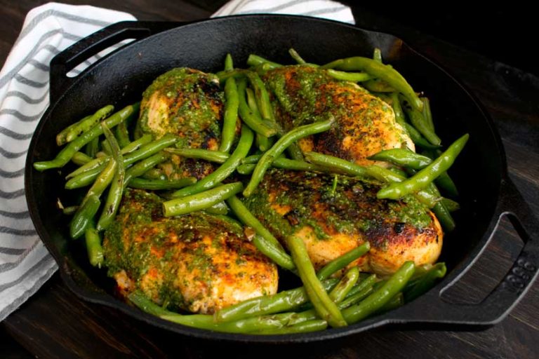 Chimichurri Chicken Green Beans Skillet