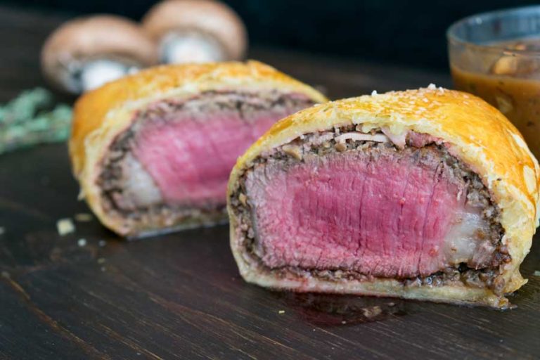 Individual Beef Wellington with Mushroom Sauce