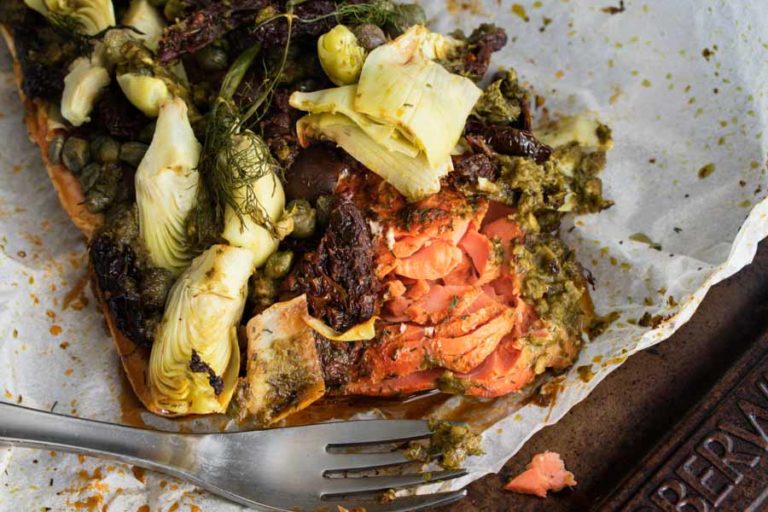 Mediterranean Salmon in Parchment Paper