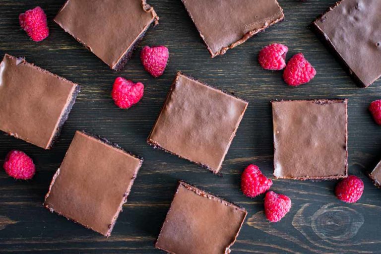 Raspberry Truffle Brownies