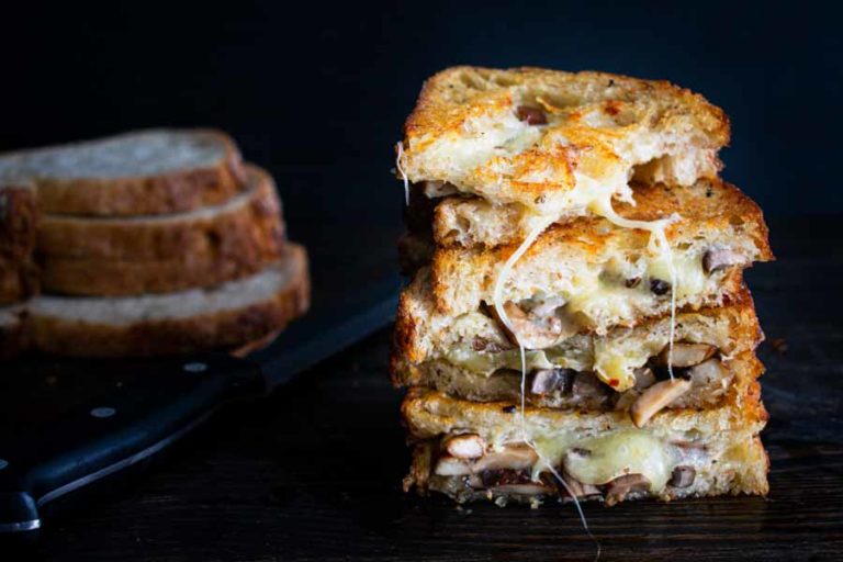 Garlic Mushroom Grilled Cheese