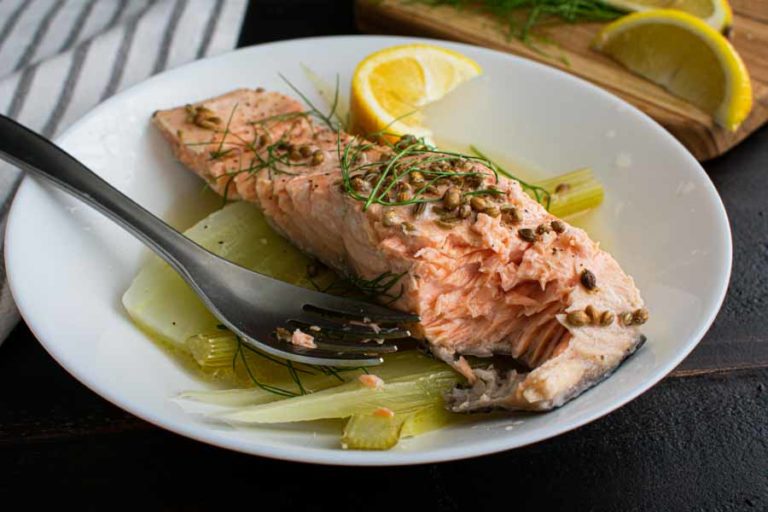 Poached Salmon with Fennel & Lemon