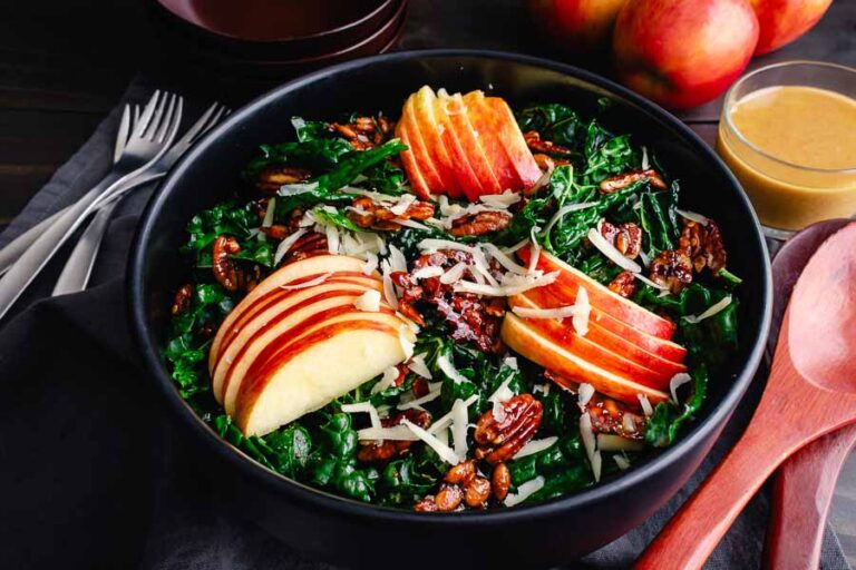 Nutty Harvest Honeycrisp Kale Salad