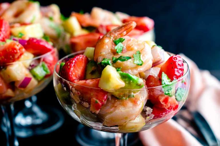 Strawberry Shrimp Ceviche Cocktail