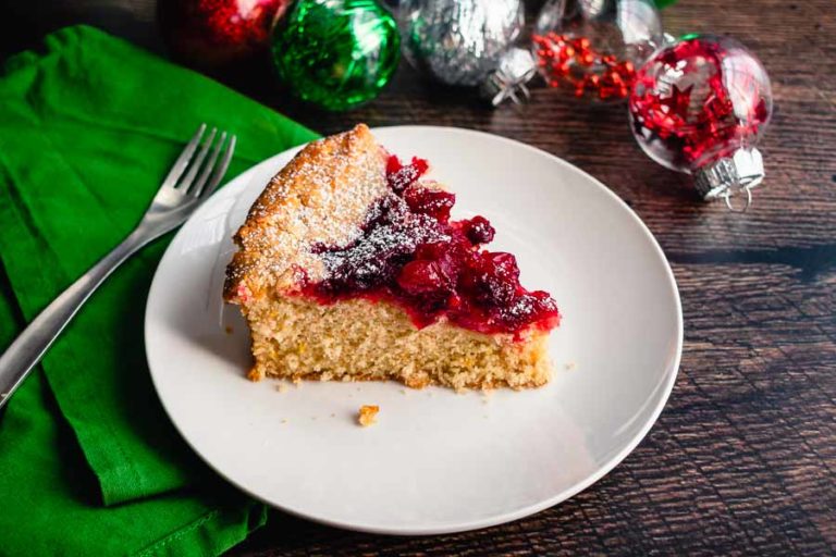 Spiced Mascarpone Cranberry Cake