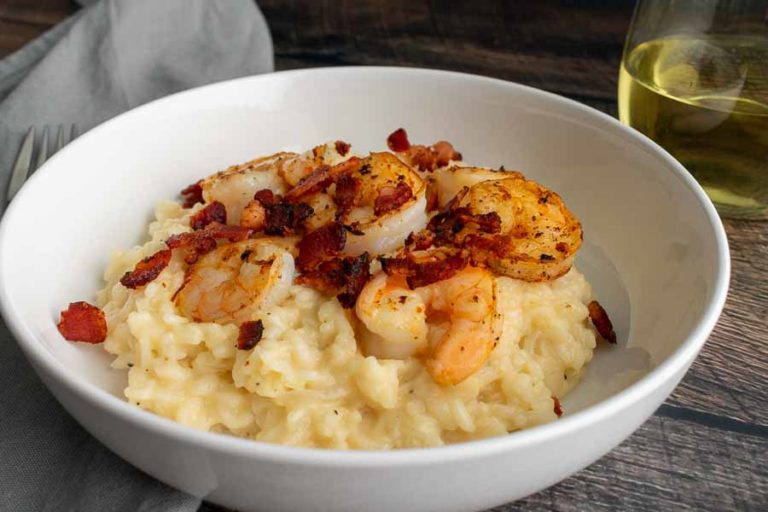 Creamy Shrimp Risotto with Bacon