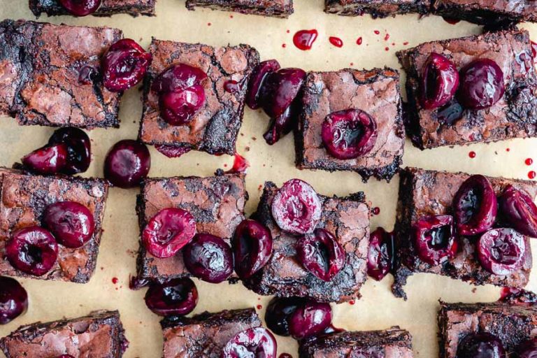 Roasted Chocolate Cherry Brownies