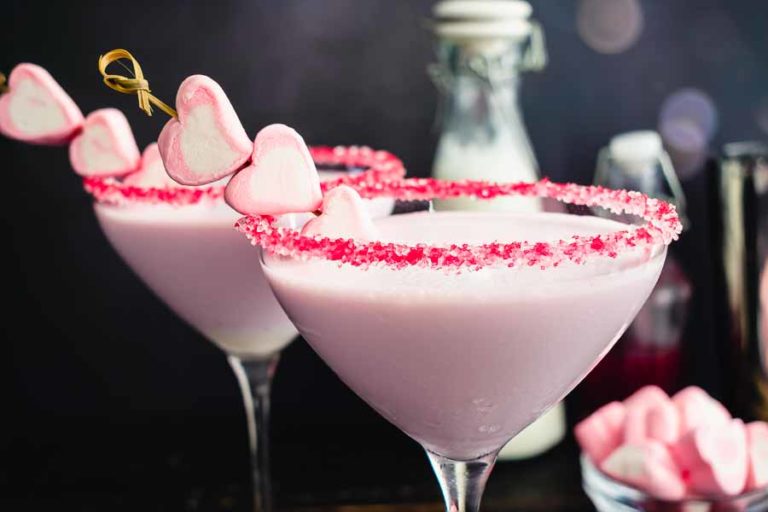 Raspberry and Chocolate Valentine Cocktail