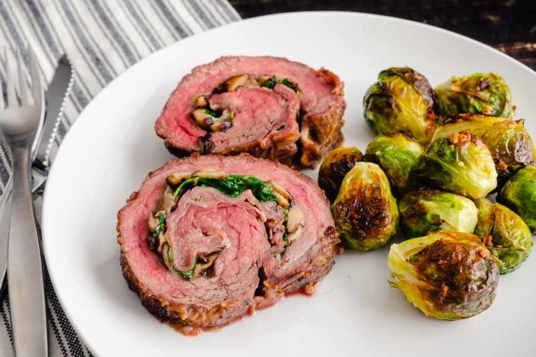 Stuffed Flank Steak with Prosciutto and Mushrooms