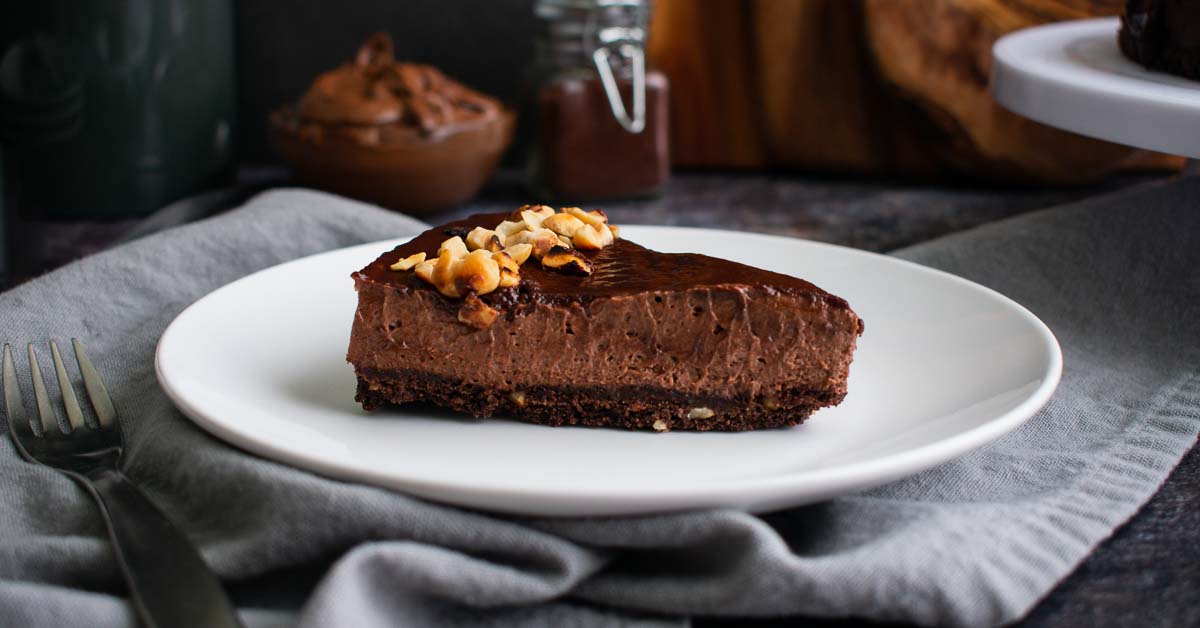 Nutella Brownie Mousse Cake with Milk Chocolate Mirror Glaze | Love and  Olive Oil