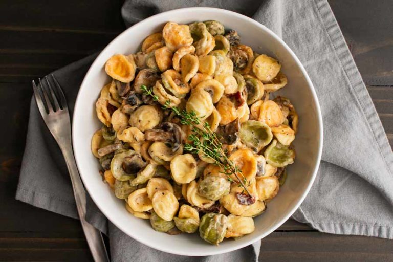 Orecchiette with Mushroom Thyme Sauce