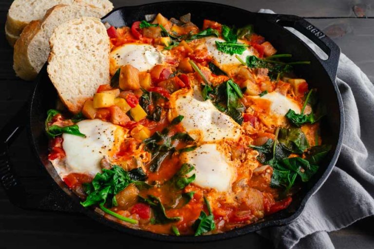 Spicy Ratatouille Brunch Skillet