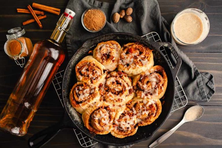 Bourbon Bacon Cinnamon Rolls