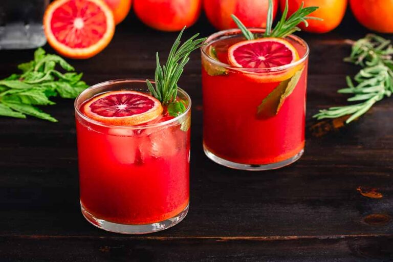 Sparkling Blood Orange Mocktail with Turmeric