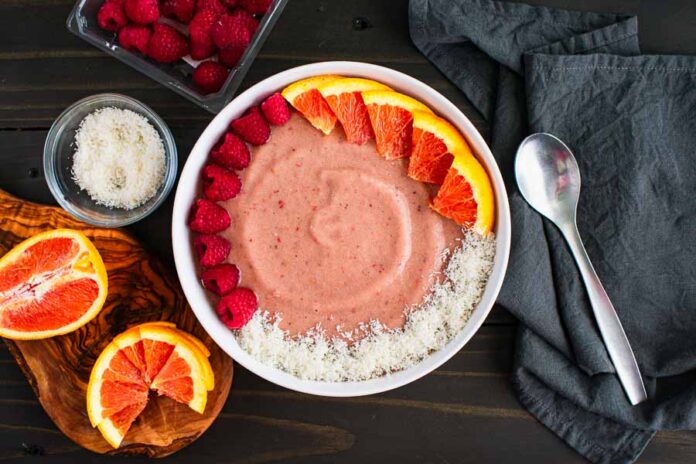 Raspberry Orange Smoothie Bowl