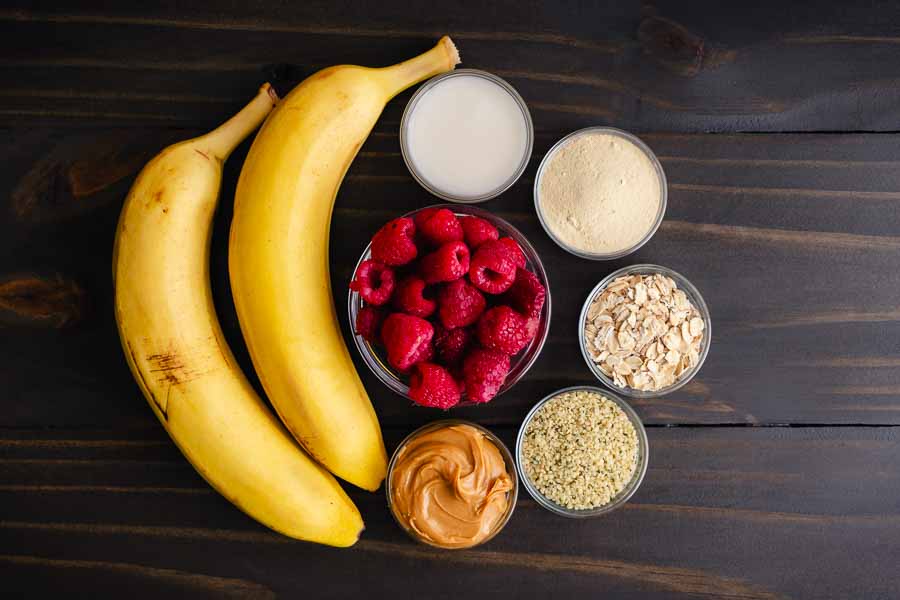 Banana Raspberry Smoothie Ingredients