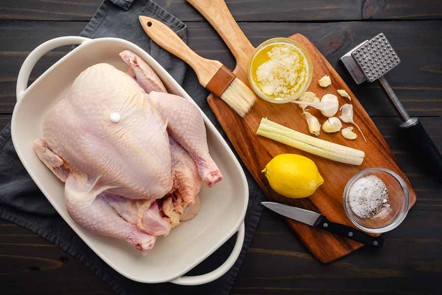 Preparing the stuffing and seasonings