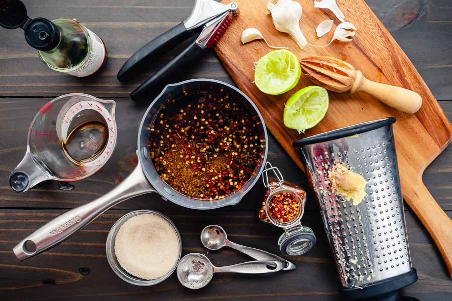 Preparing the fish sauce glaze