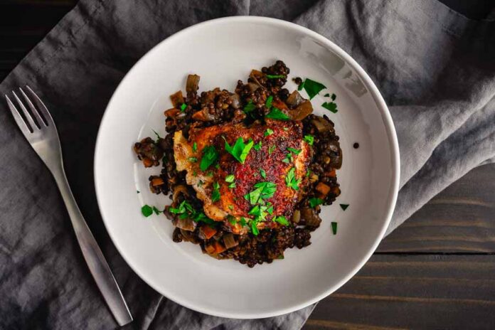 Berbere Chicken with Ethiopian Lentils